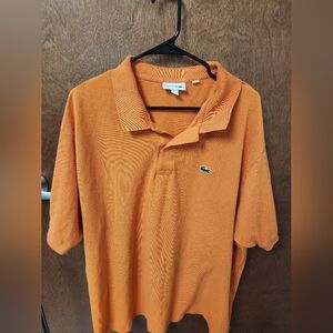 Lacoste Men's Orange Polo Shirt